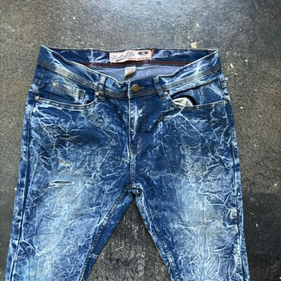Huntington Acid Wash Style Men’s Jeans Size 33x30.5 Skinny Fit High Rise Denim - Picture 14 of 14